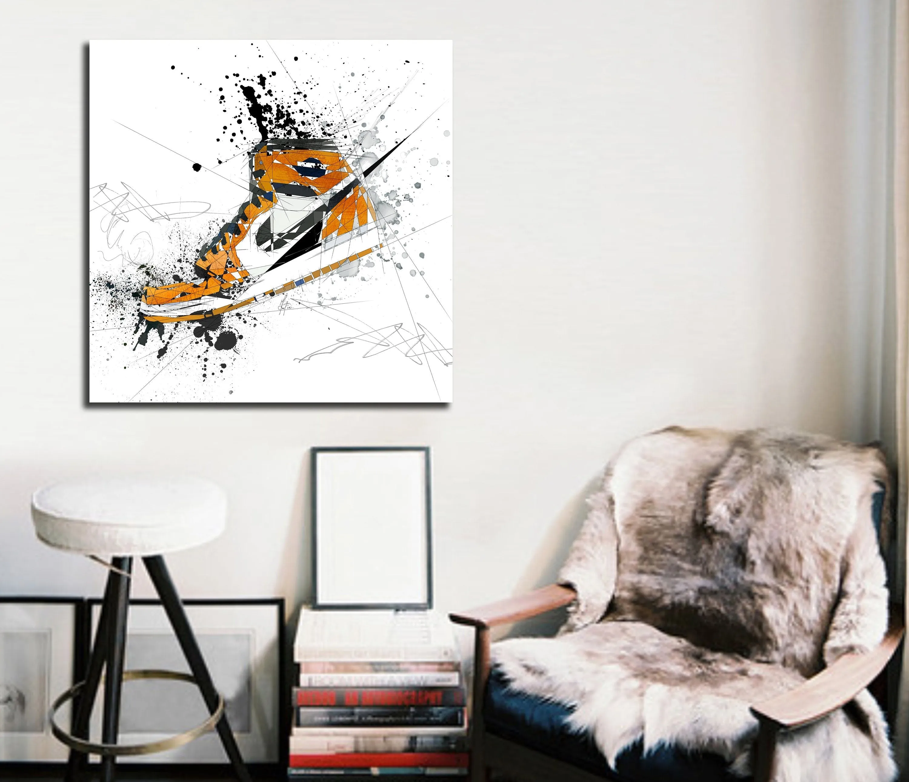 ABSTRACT SNEAKERS ART INSPIRED BY AIR JORDANS SNEAKERS //SNK-AJ04