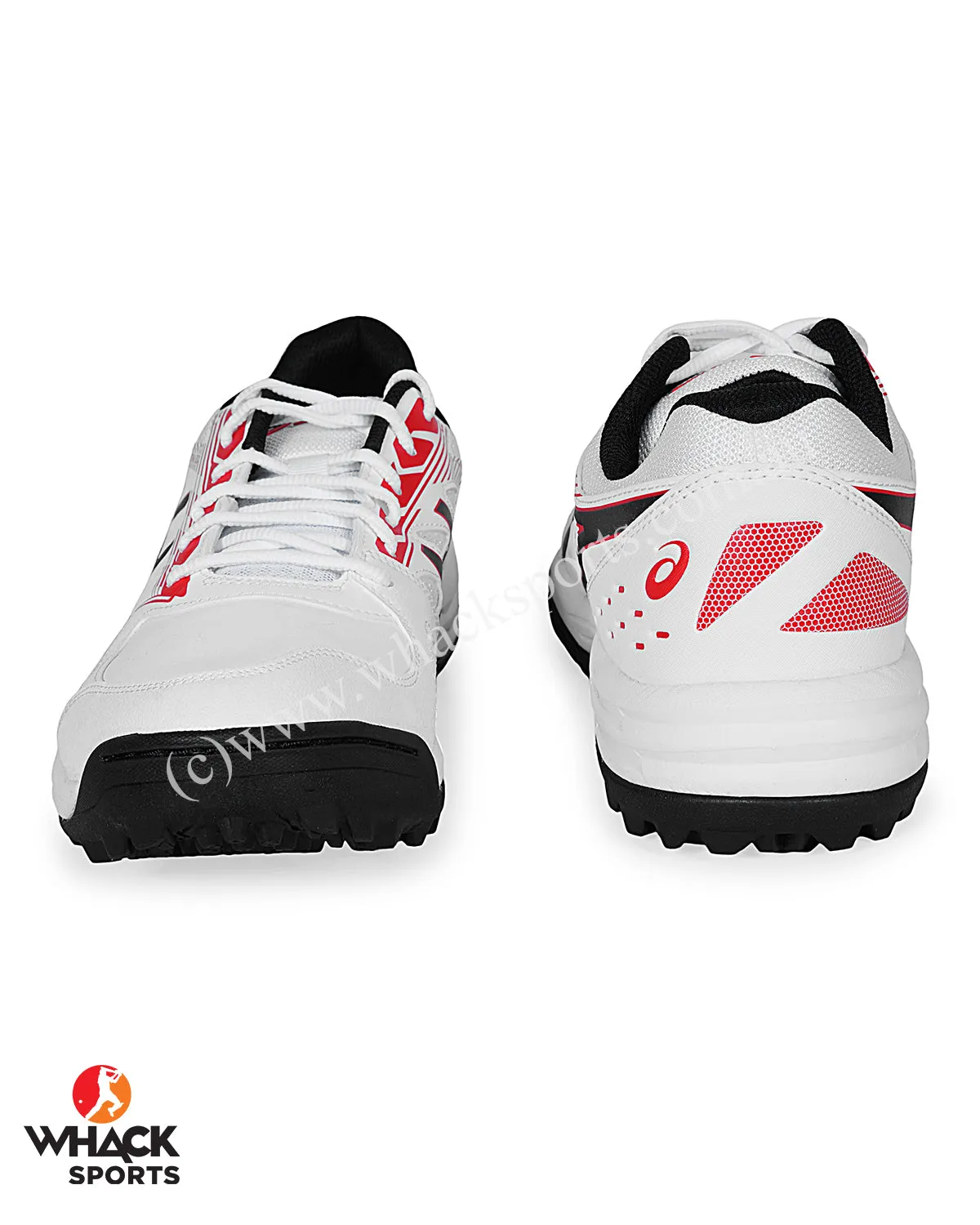 ASICS Gel Lethal Field - Rubber Cricket Shoes - White/Classic Red