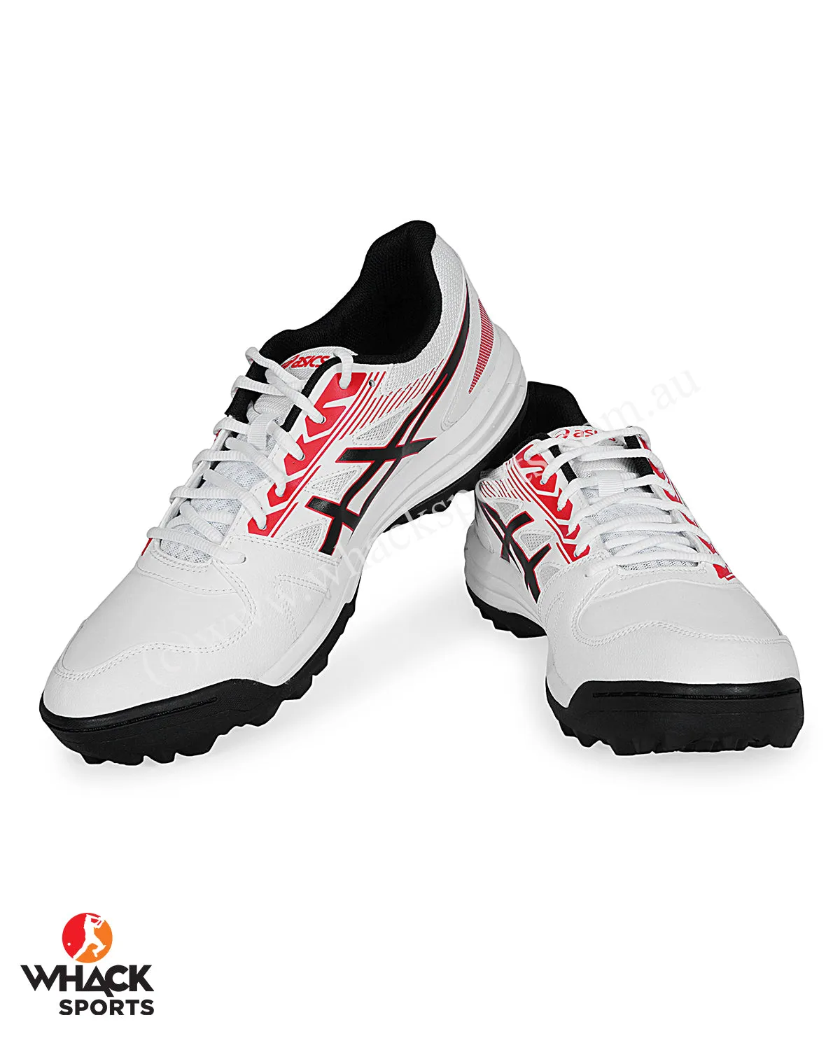 ASICS Gel Lethal Field - Rubber Cricket Shoes - White/Classic Red