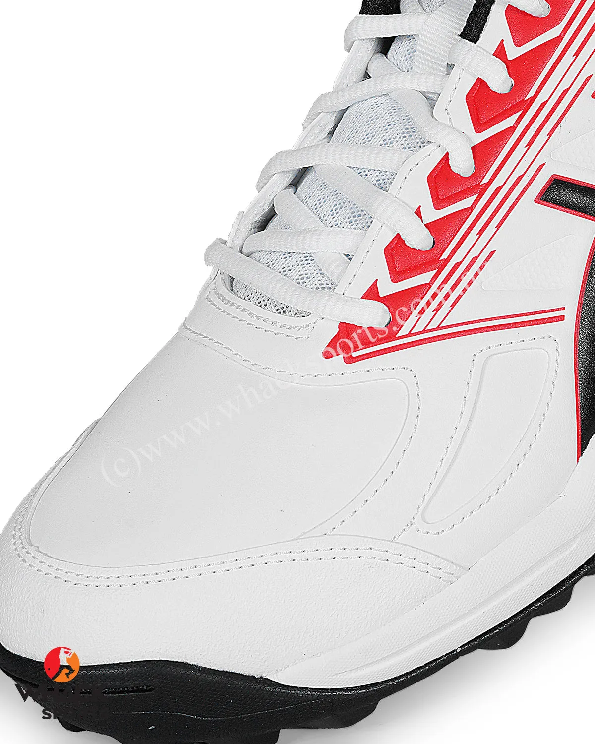 ASICS Gel Lethal Field - Rubber Cricket Shoes - White/Classic Red
