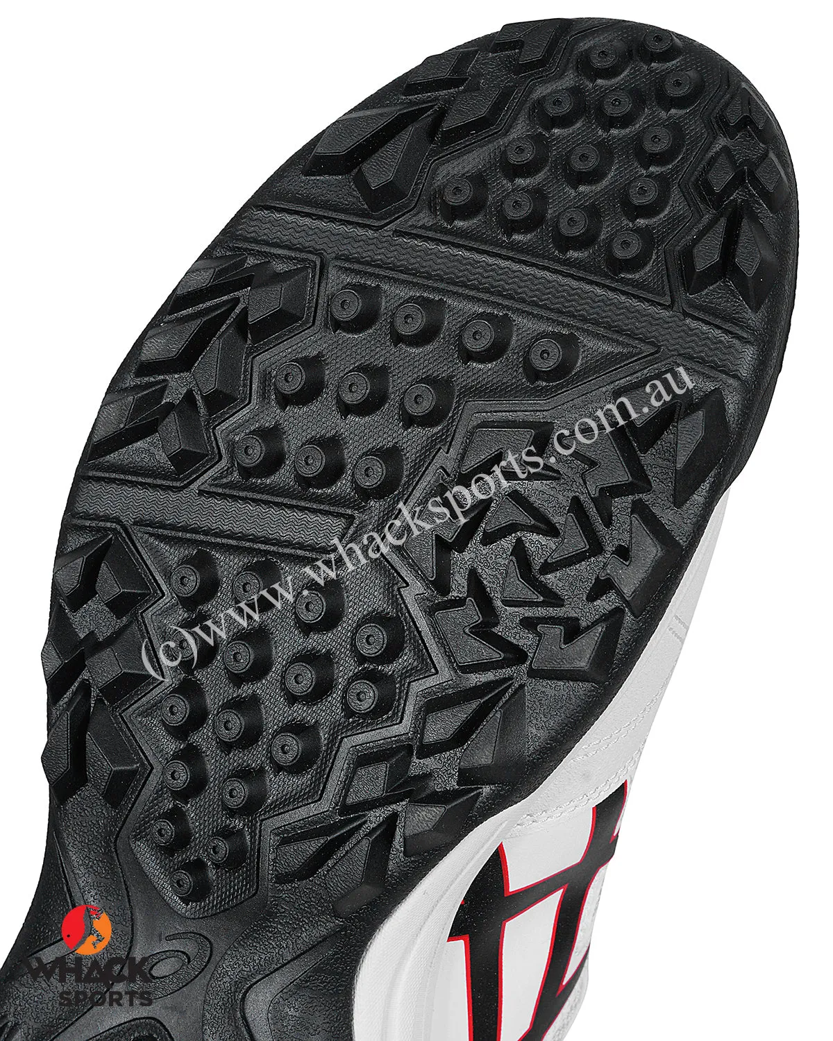 ASICS Gel Lethal Field - Rubber Cricket Shoes - White/Classic Red
