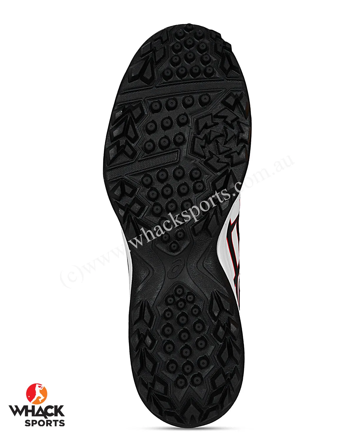 ASICS Gel Lethal Field - Rubber Cricket Shoes - White/Classic Red