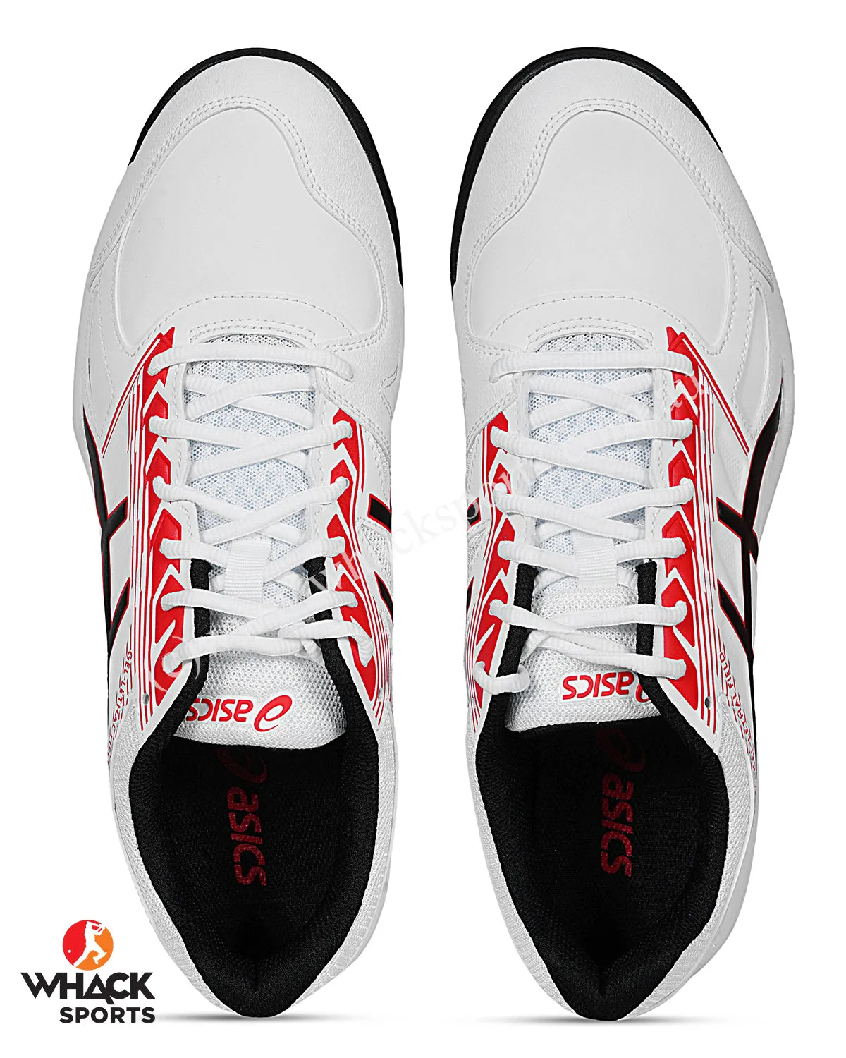 ASICS Gel Lethal Field - Rubber Cricket Shoes - White/Classic Red
