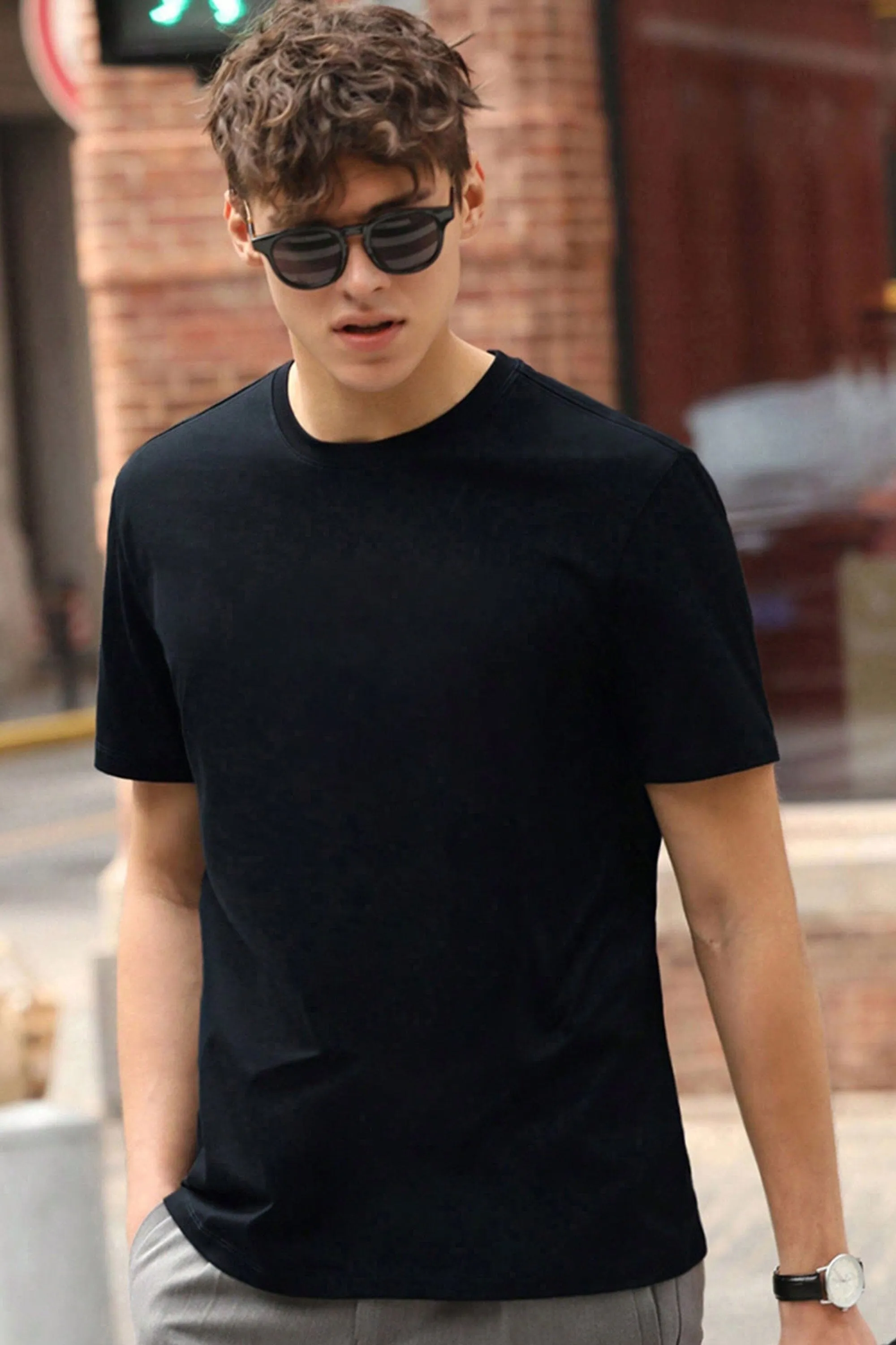 Athletic City Men's Crew Neck Short Sleeve Tee Shirt