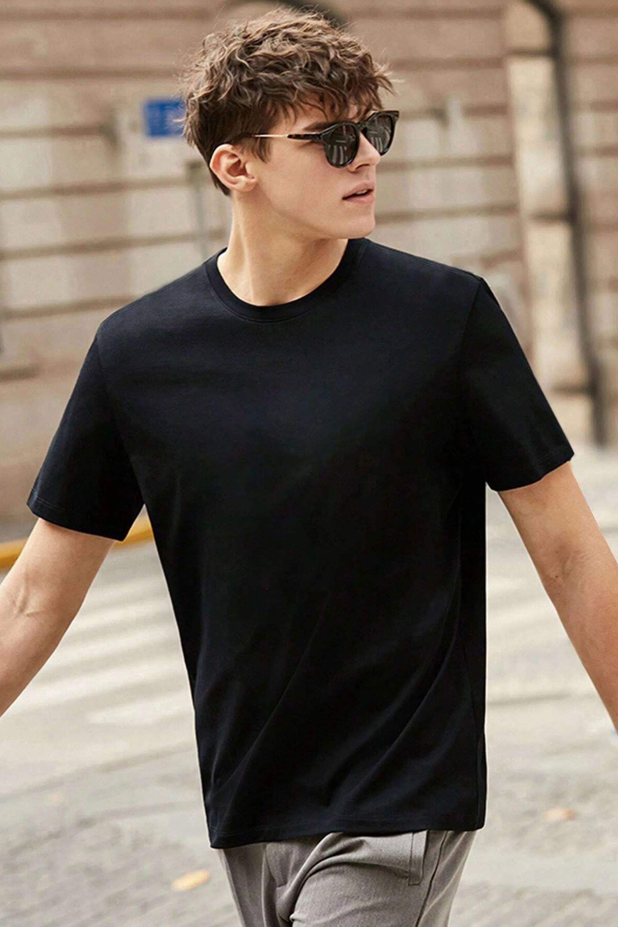 Athletic City Men's Crew Neck Short Sleeve Tee Shirt