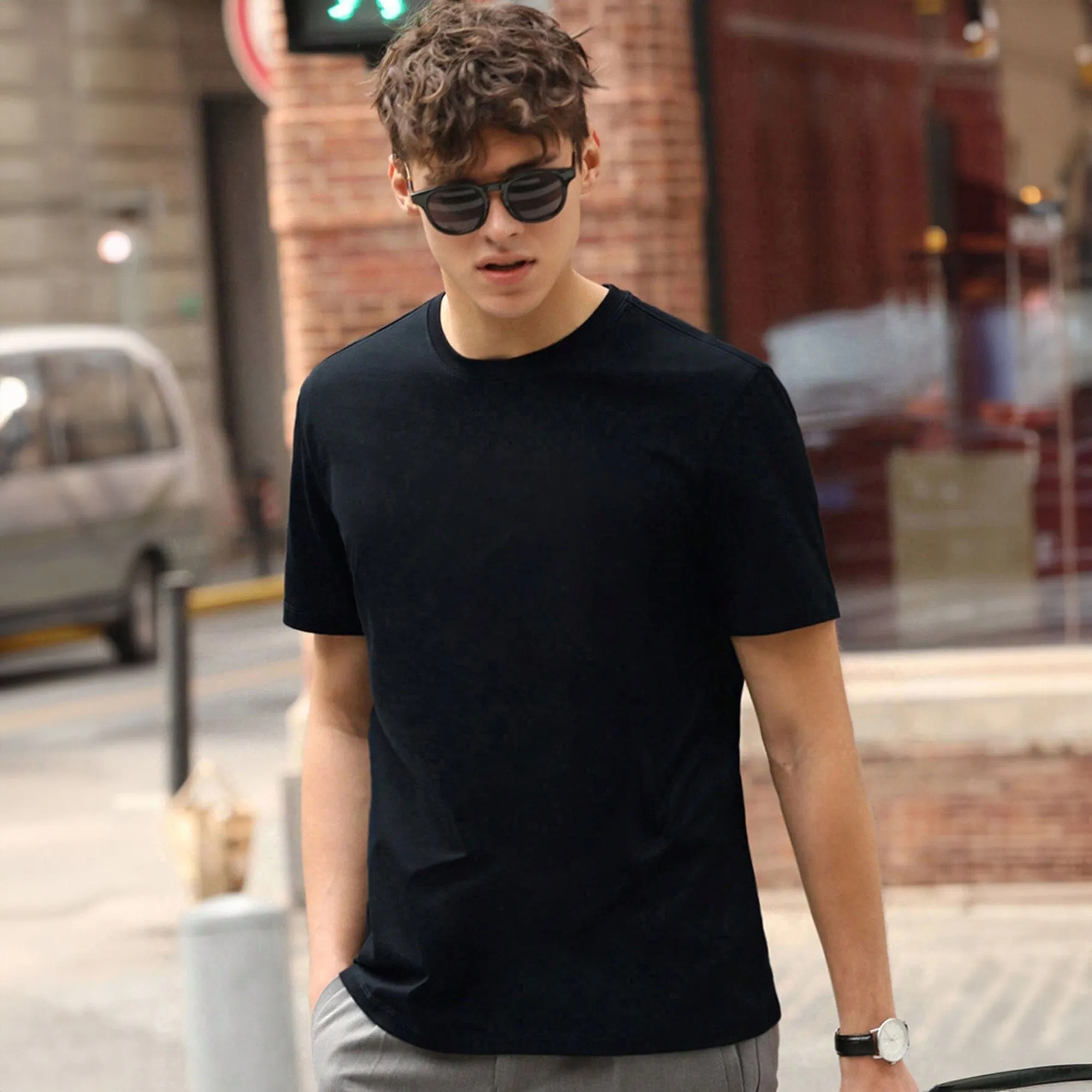 Athletic City Men's Crew Neck Short Sleeve Tee Shirt