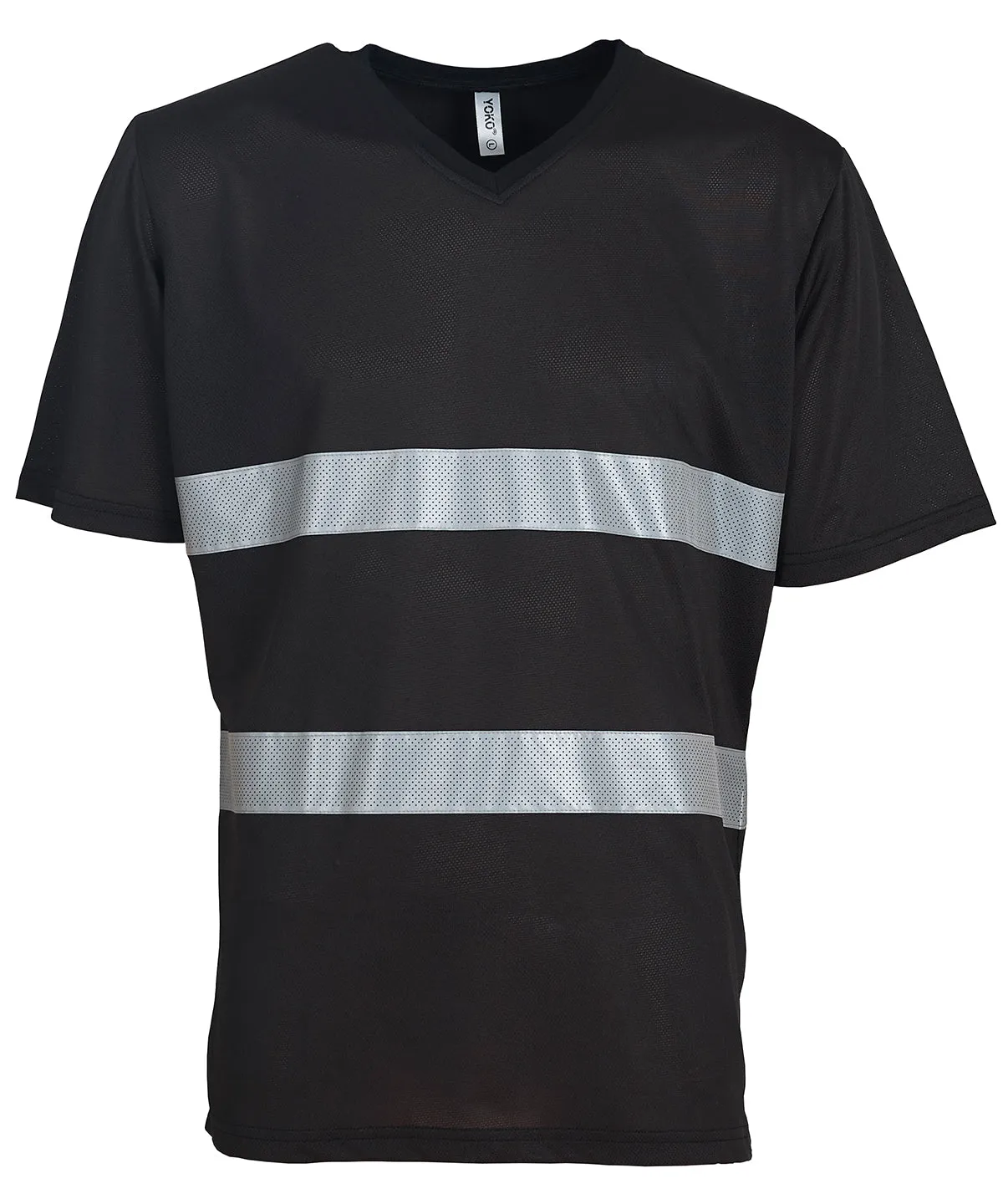 Black - Hi-vis top cool super light v-neck t-shirt (HVJ910)