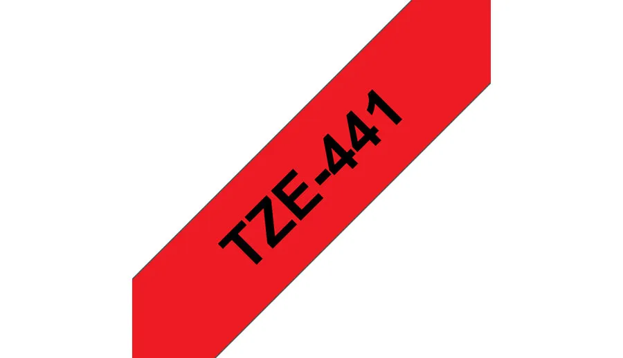 Brother Laminated Tape Tze-441 - Black On Red