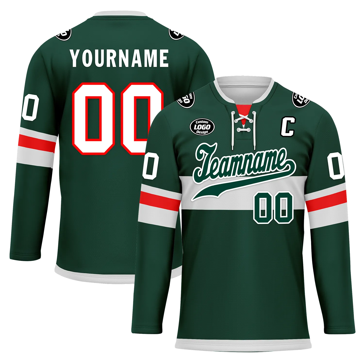 Custom Green Personalized Hockey Jersey HCKJ01-D0a70b9