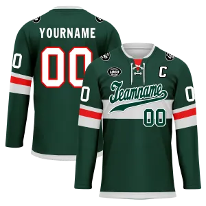Custom Green Personalized Hockey Jersey HCKJ01-D0a70b9