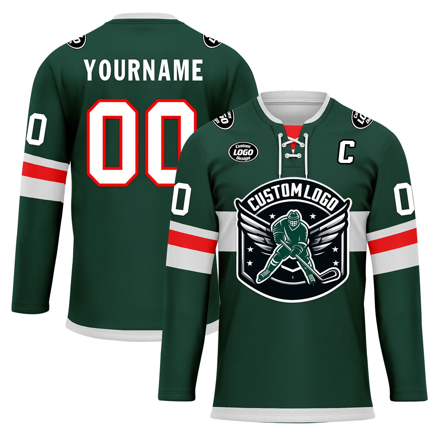 Custom Green Personalized Hockey Jersey HCKJ01-D0a70b9