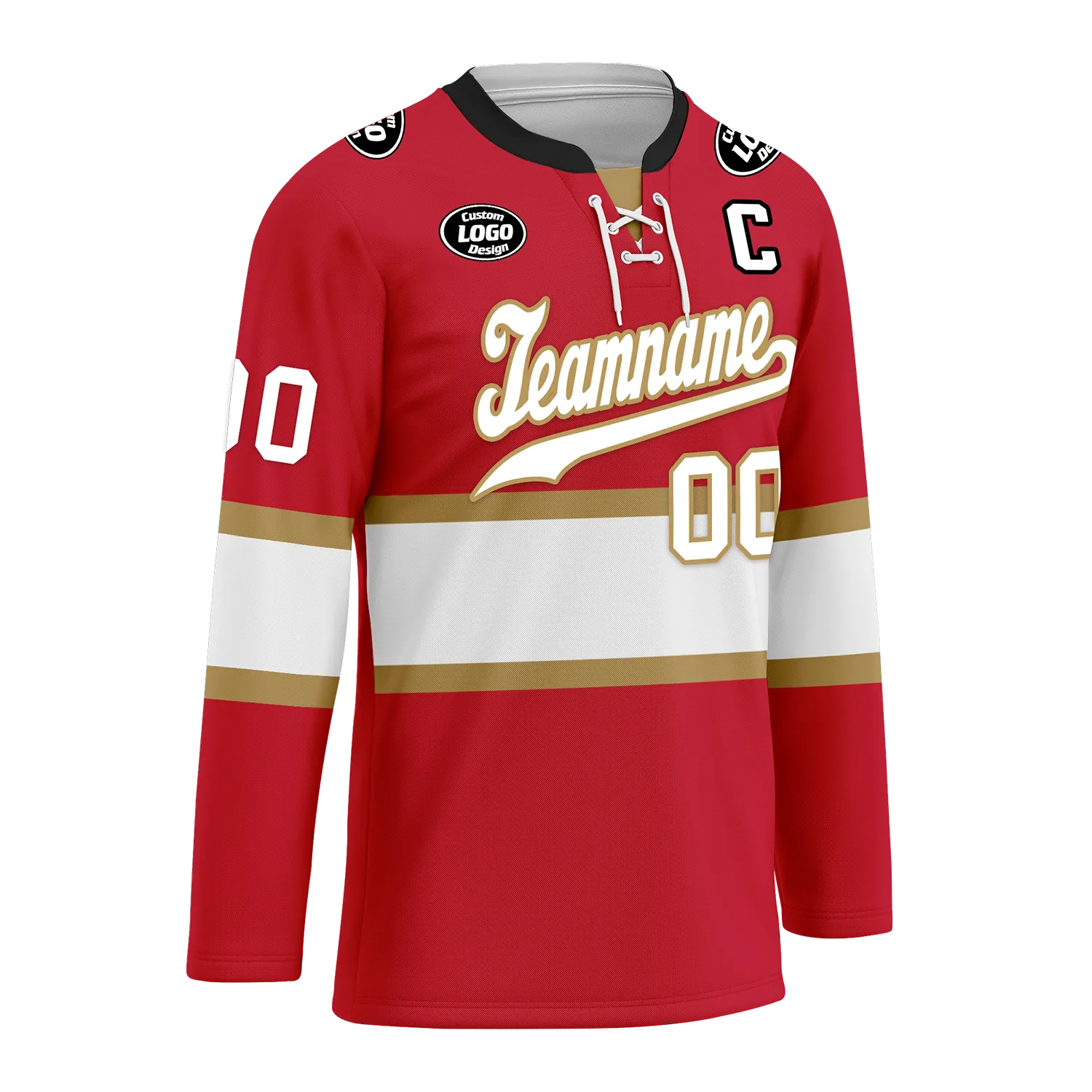 Custom Red White Personalized Hockey Jersey HCKJ01-D0a70ae