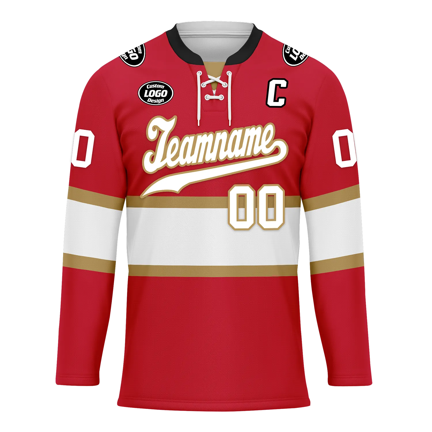 Custom Red White Personalized Hockey Jersey HCKJ01-D0a70ae