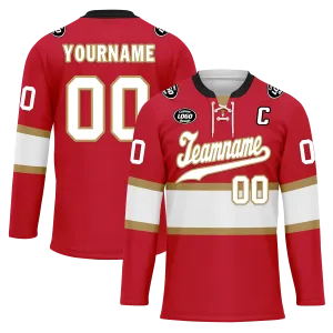 Custom Red White Personalized Hockey Jersey HCKJ01-D0a70ae