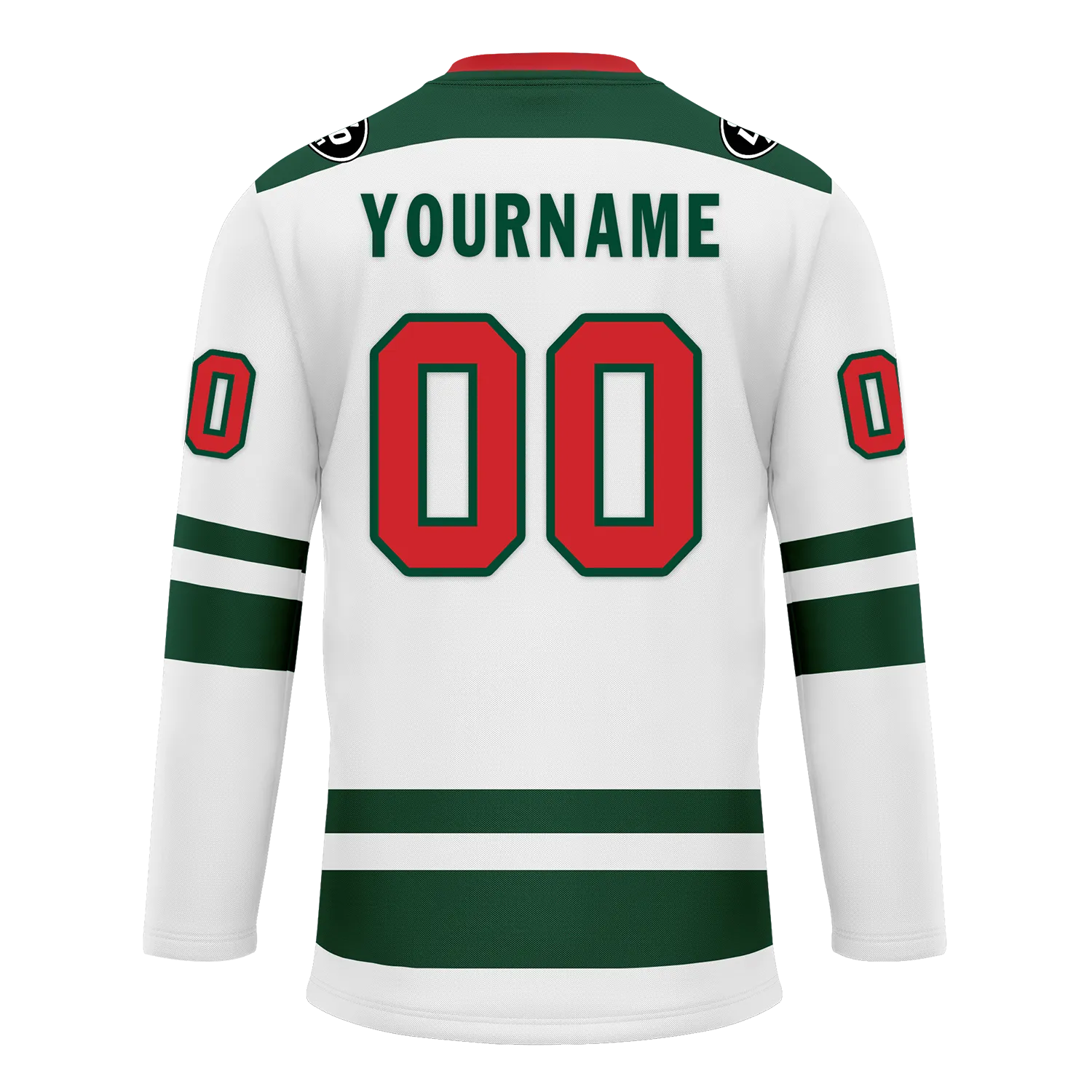 Custom White Green Personalized Hockey Jersey HCKJ01-D0a70c0