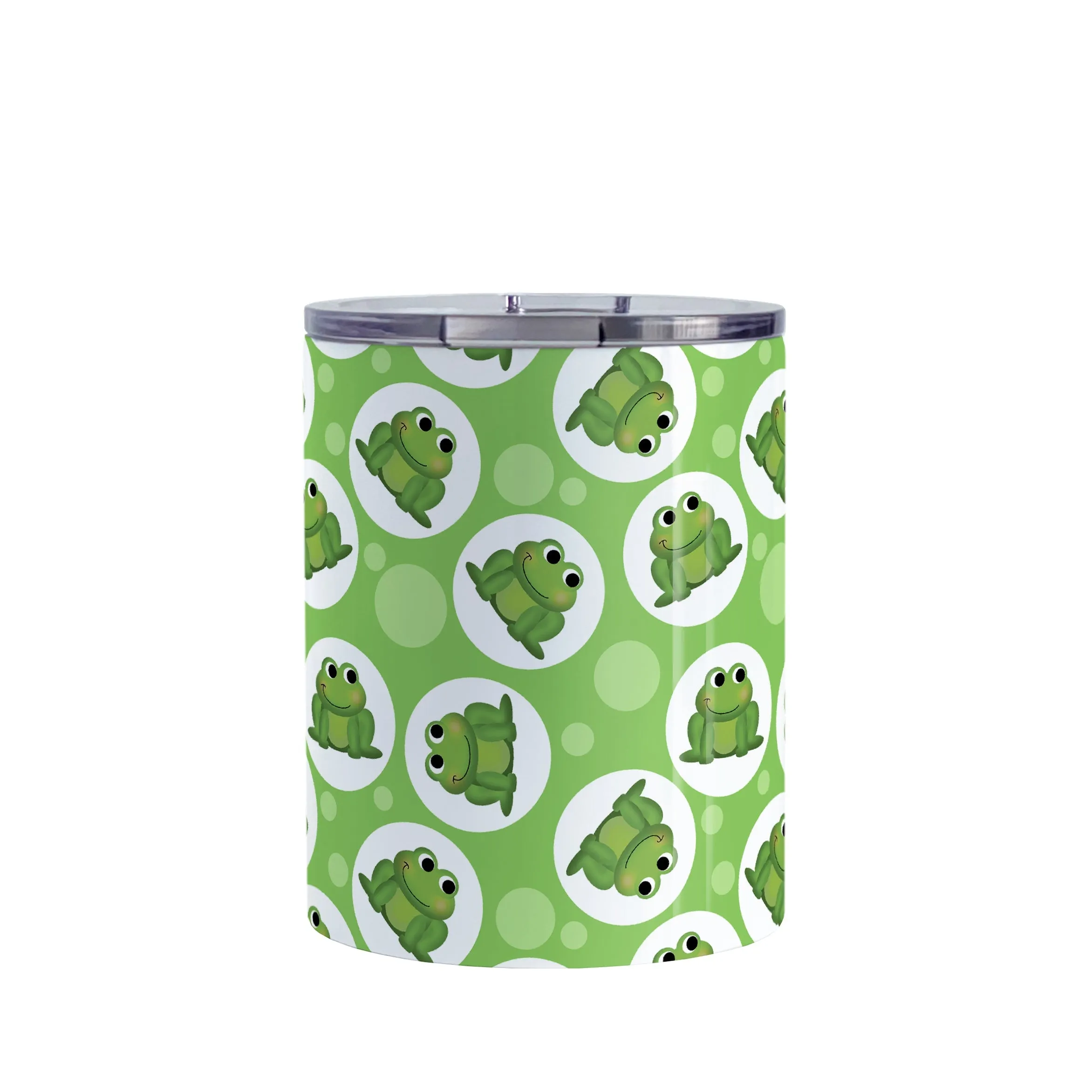 Cute Green Frog Pattern Tumbler Cup