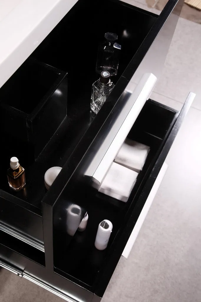 DESIGN ELEMENT Perfecta 72" Double Sink Vanity Set