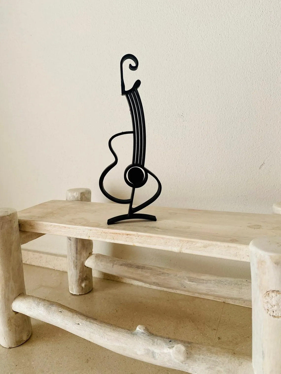 EROTNGO Minimalist Abstract Guitar Sculpture – Music-Inspired Tabletop Figure, Perfect as Award Gift, Shelf Decor, Office Statue, or Housewarming Present