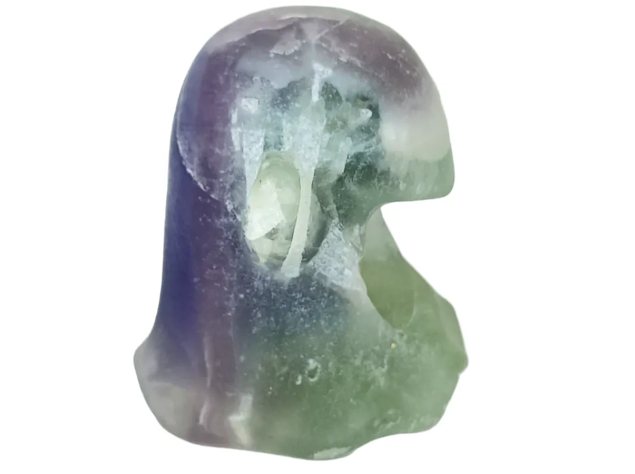 Fluorite Crystal Ghost Carving