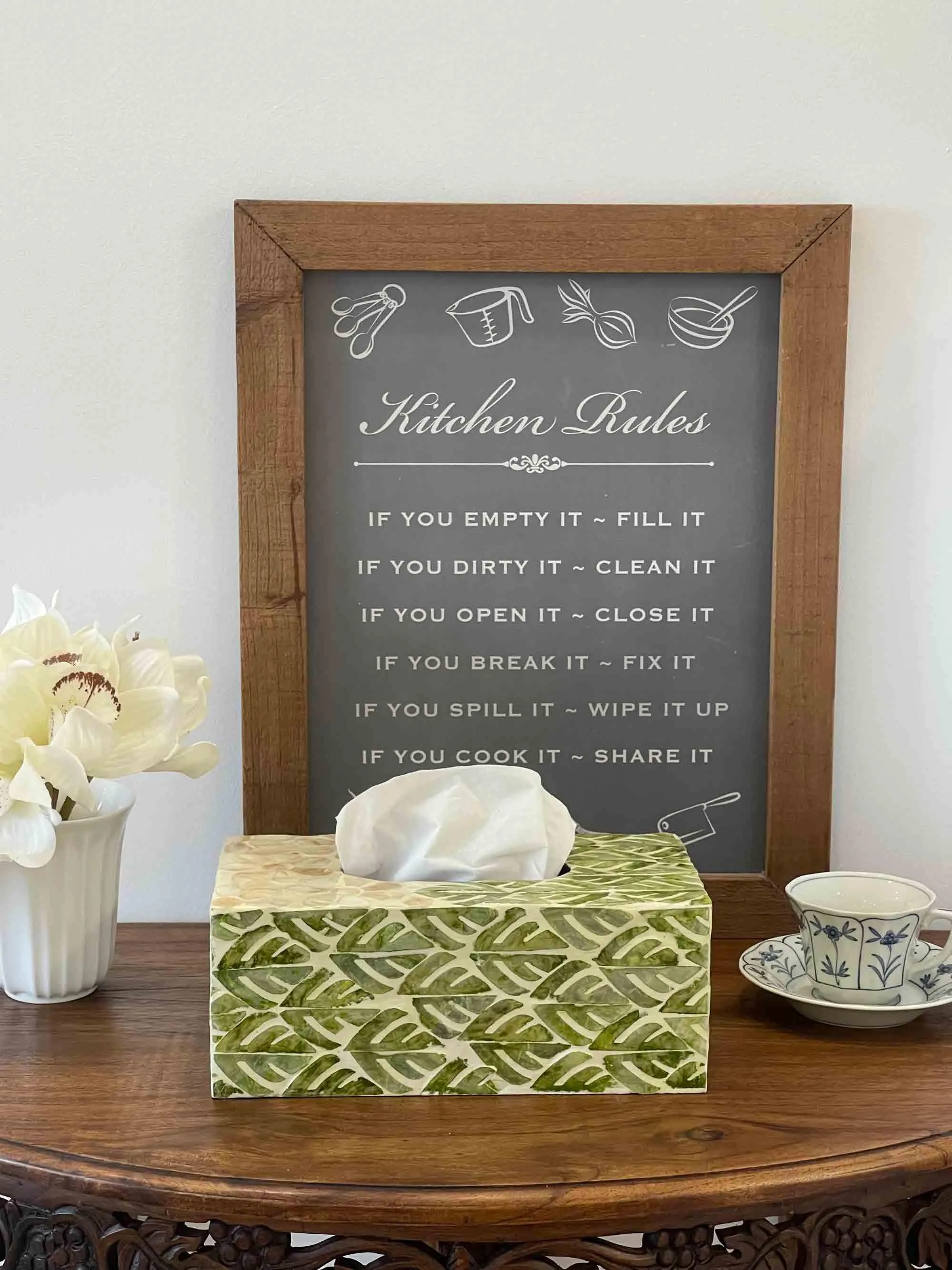 Green Shell Tissue Box