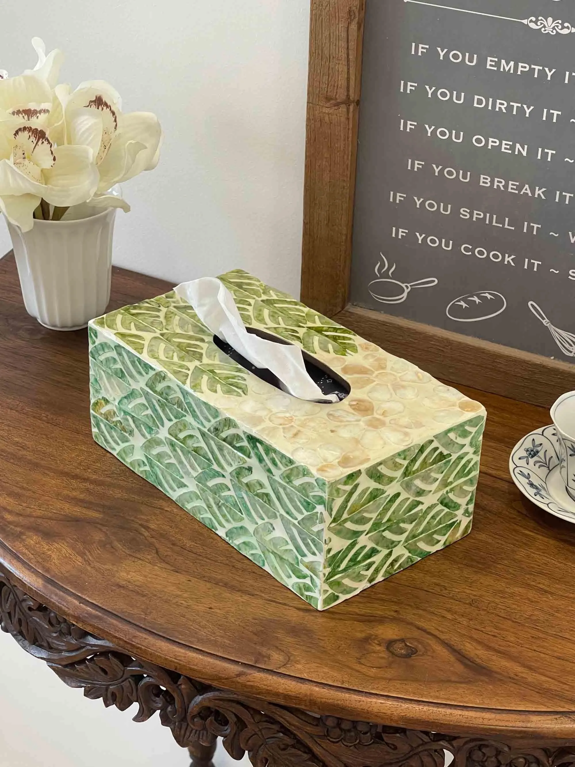 Green Shell Tissue Box