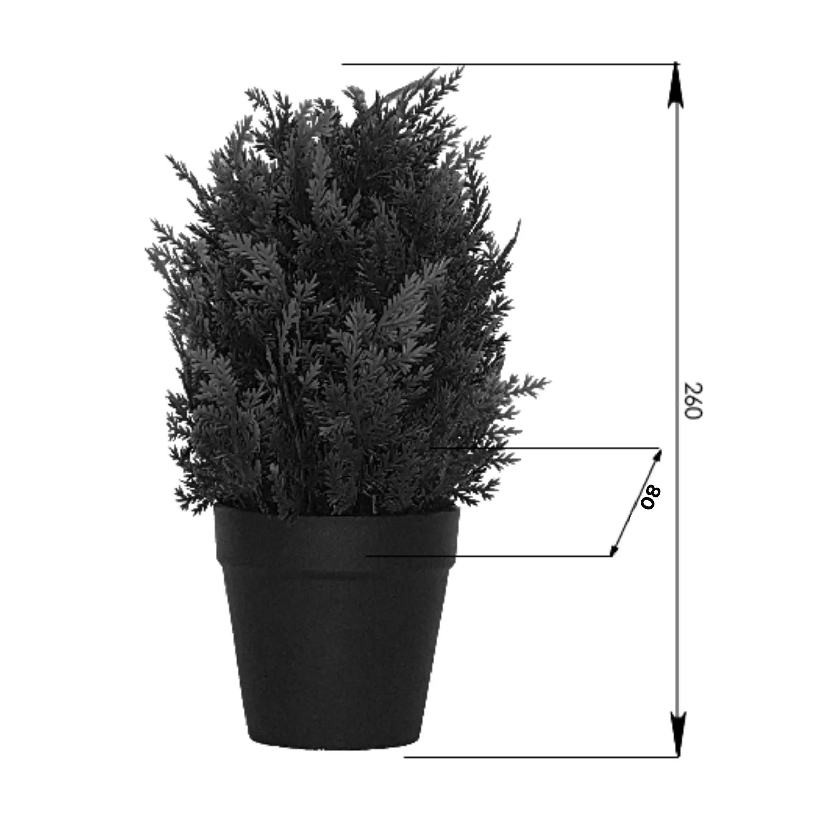 Green Shrub 25cm Life-like Artificial Plant by Criterion