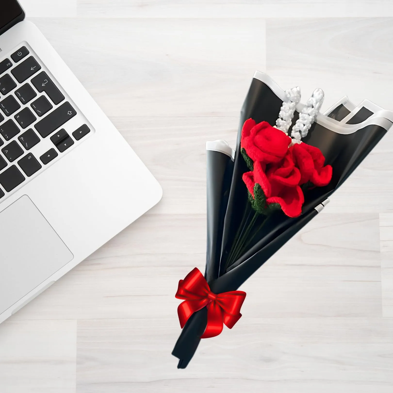 Handmade Crochet Red Roses Bouquet | Exquisite Handcrafted Floral Arrangement | Perfect for Anniversaries, Weddings, Birthdays, Thanksgiving, and Special Occasions