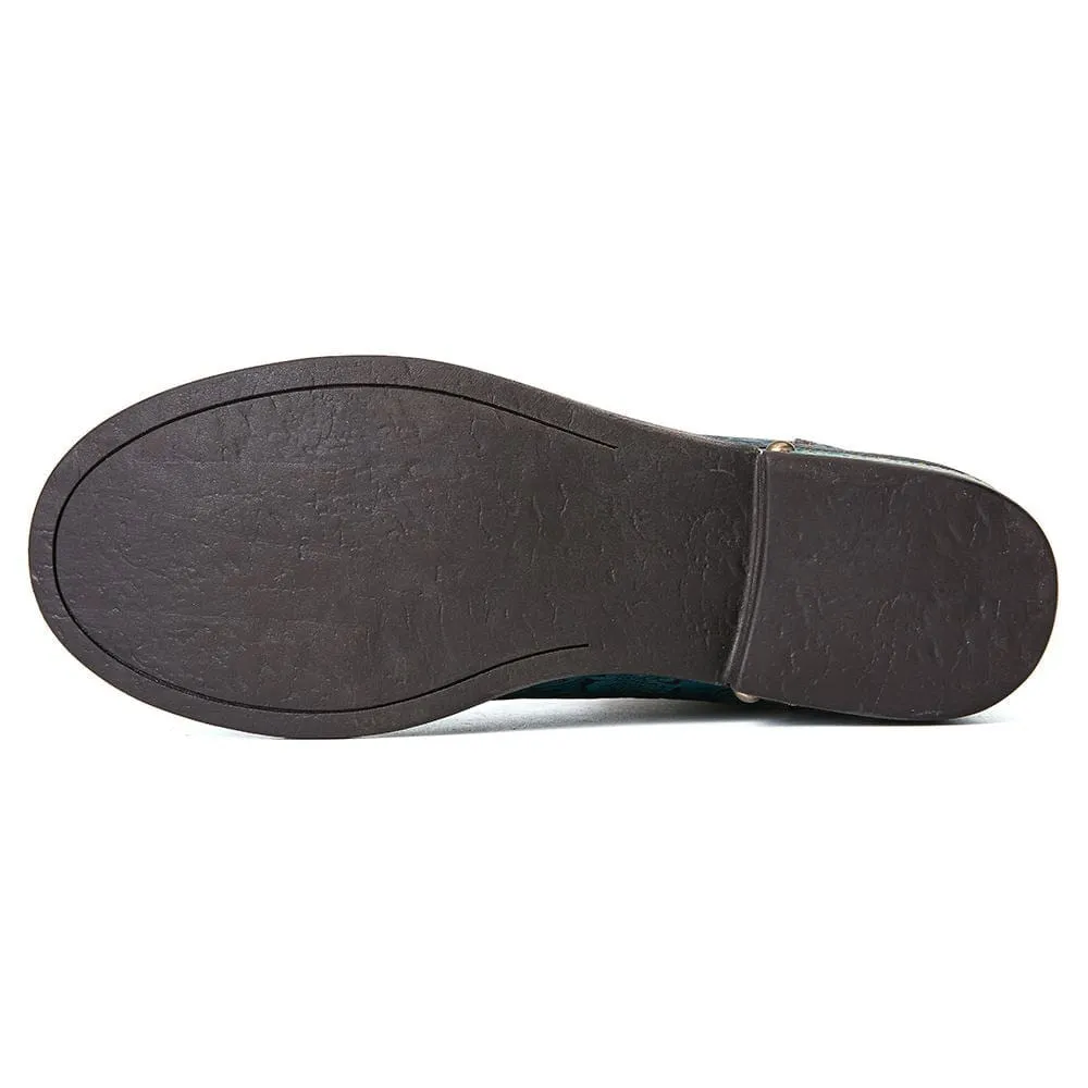 Hippie Style Embossed Boots