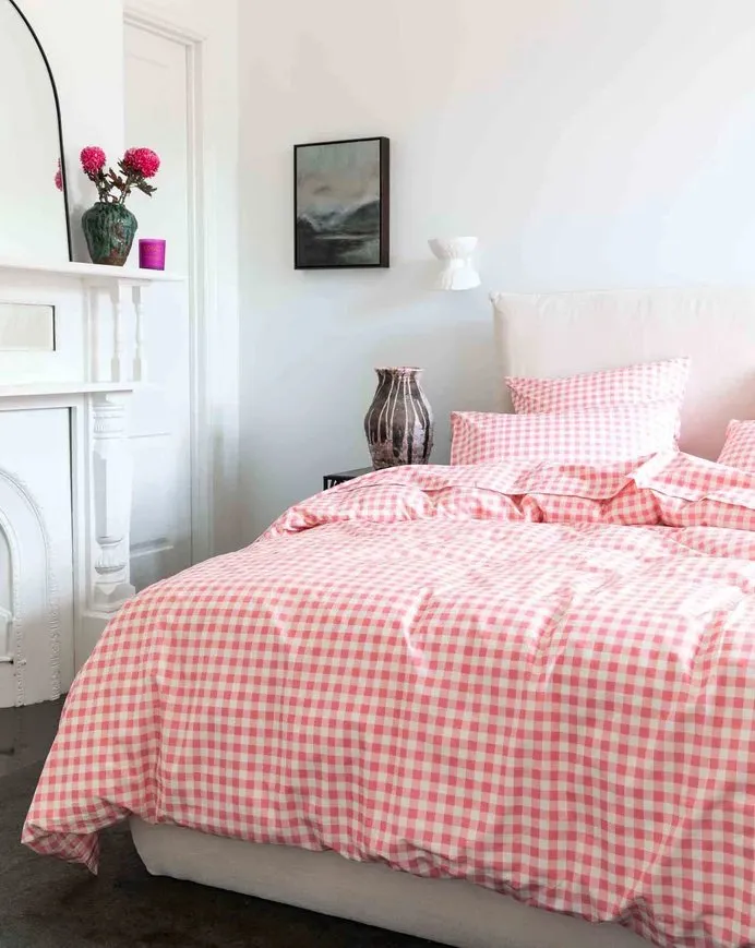 Kip & Co Gingham Candy Organic Cotton Euro Sham