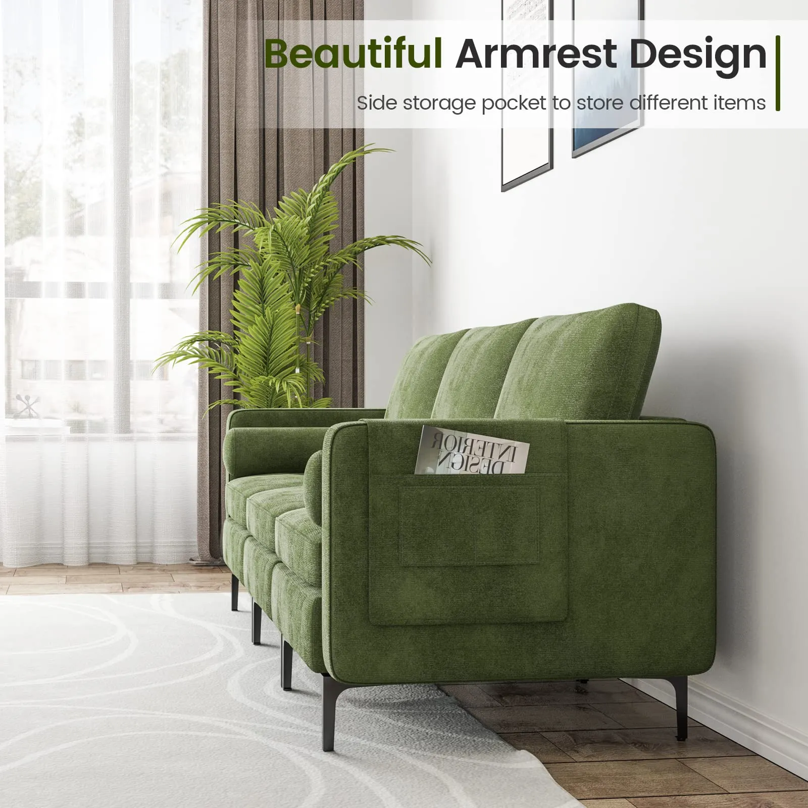 KOMFOTT Heavy Duty Sleeper Sofa Couch for Living Room