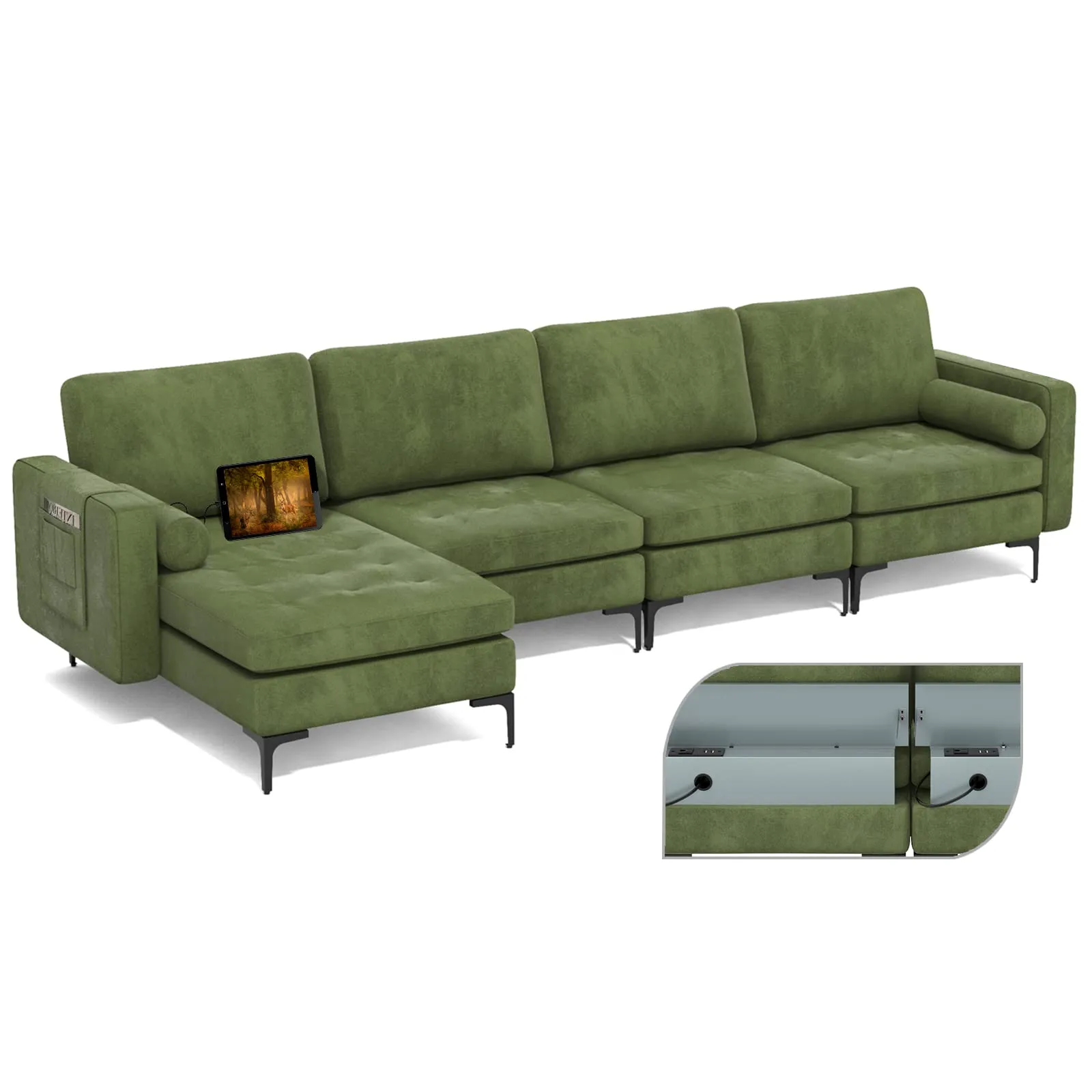 KOMFOTT Heavy Duty Sleeper Sofa Couch for Living Room