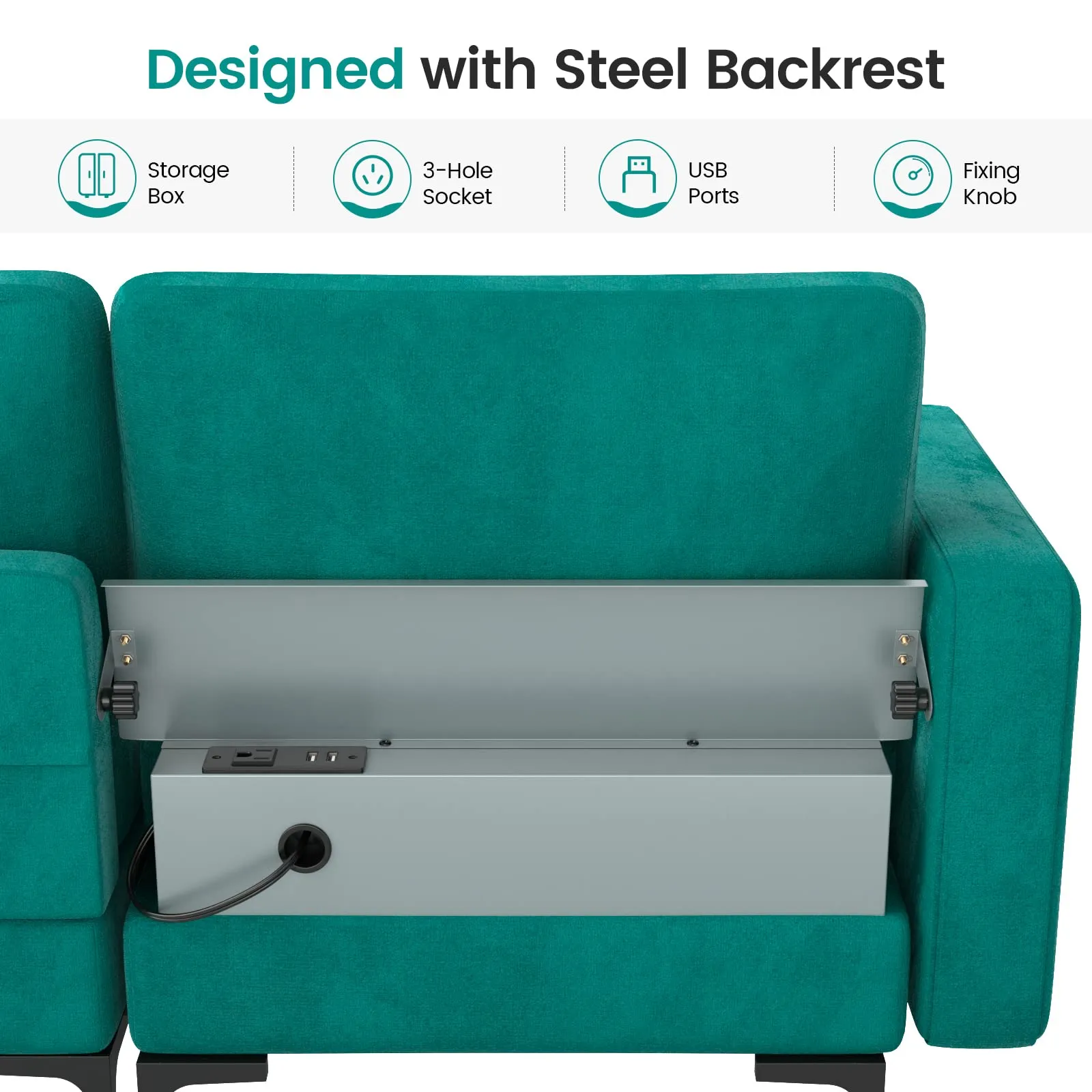 KOMFOTT Heavy Duty Sleeper Sofa Couch for Living Room
