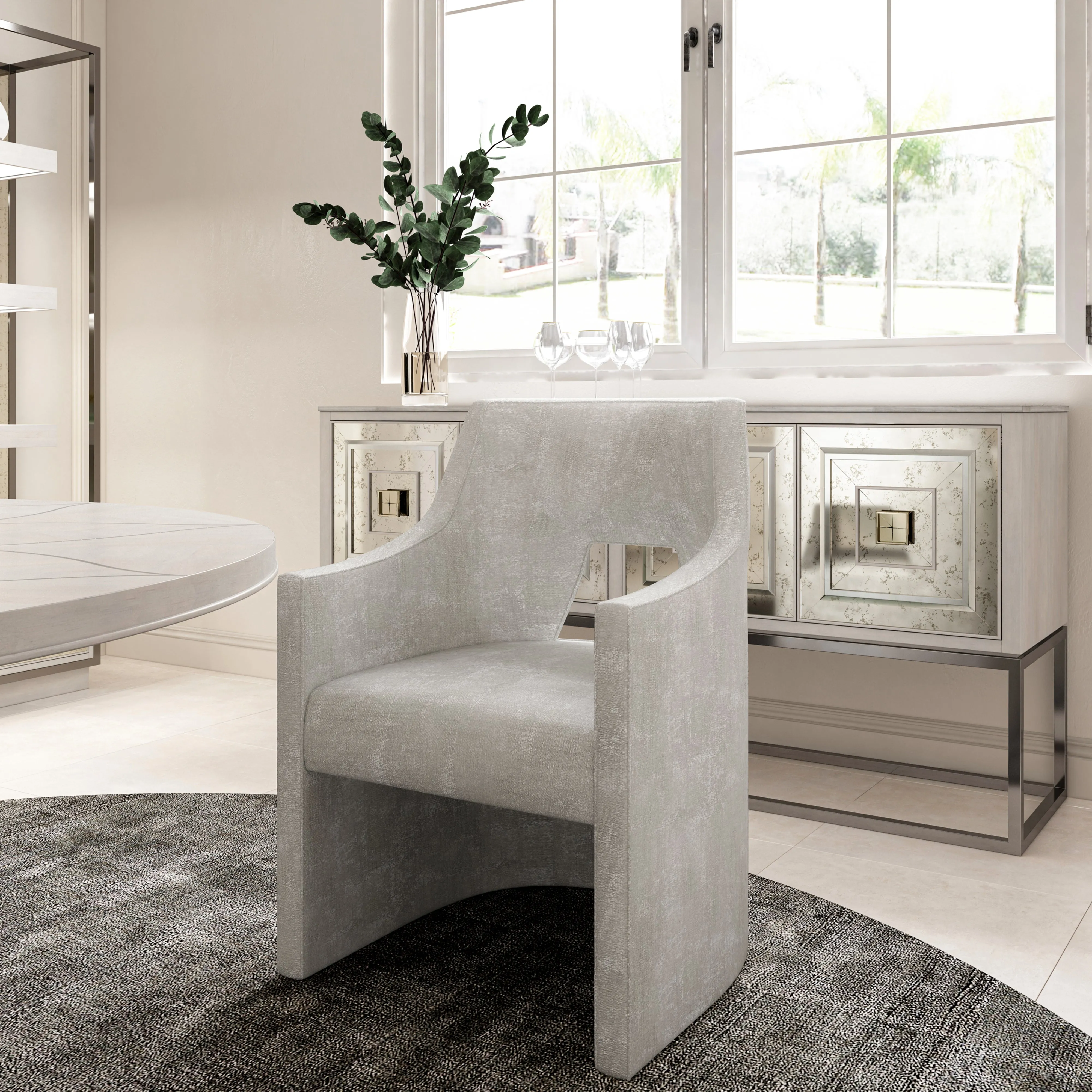 MEZZANINE Dove Grey Wood Dining Chair