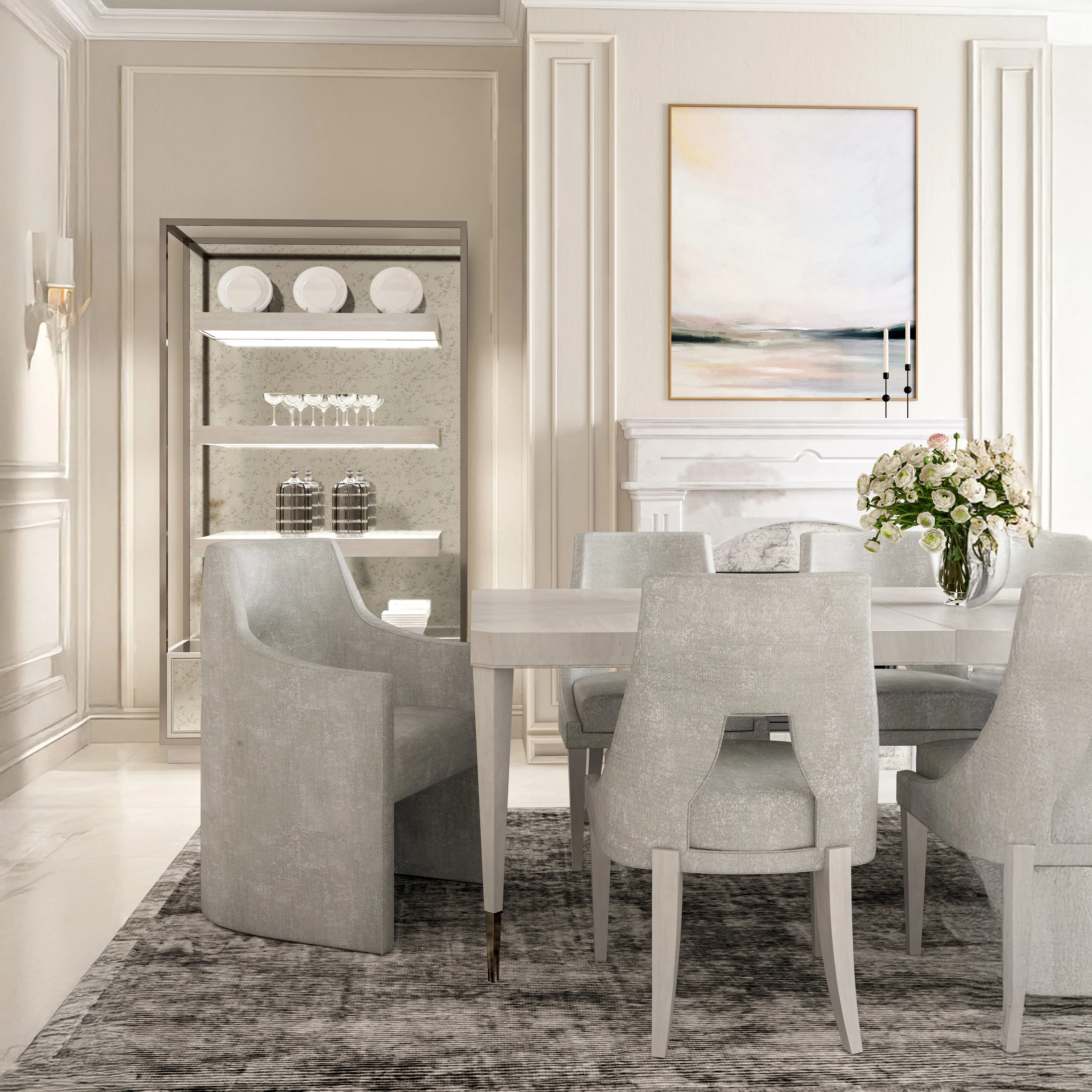 MEZZANINE Dove Grey Wood Dining Chair