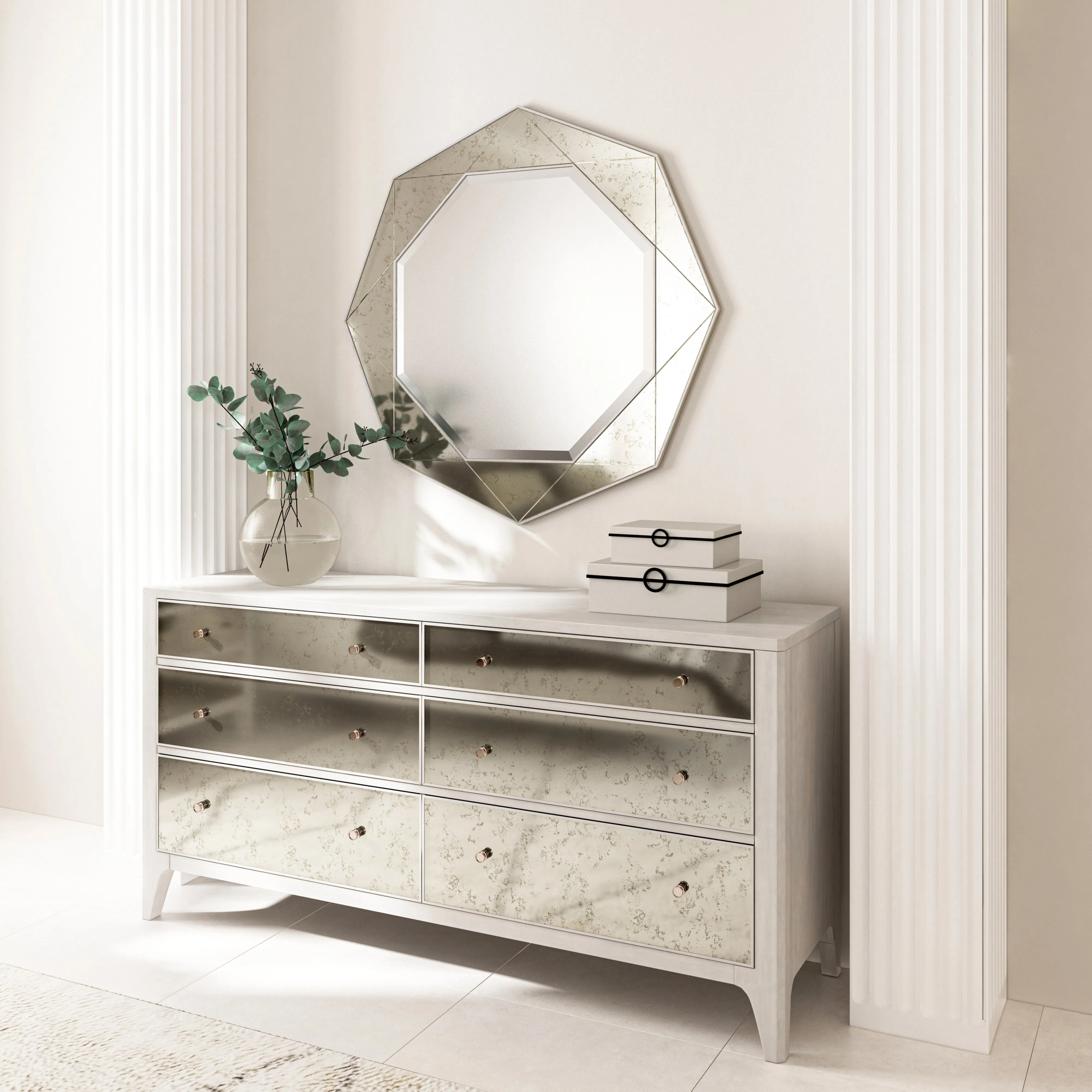 MEZZANINE Dove Grey Wood Dresser