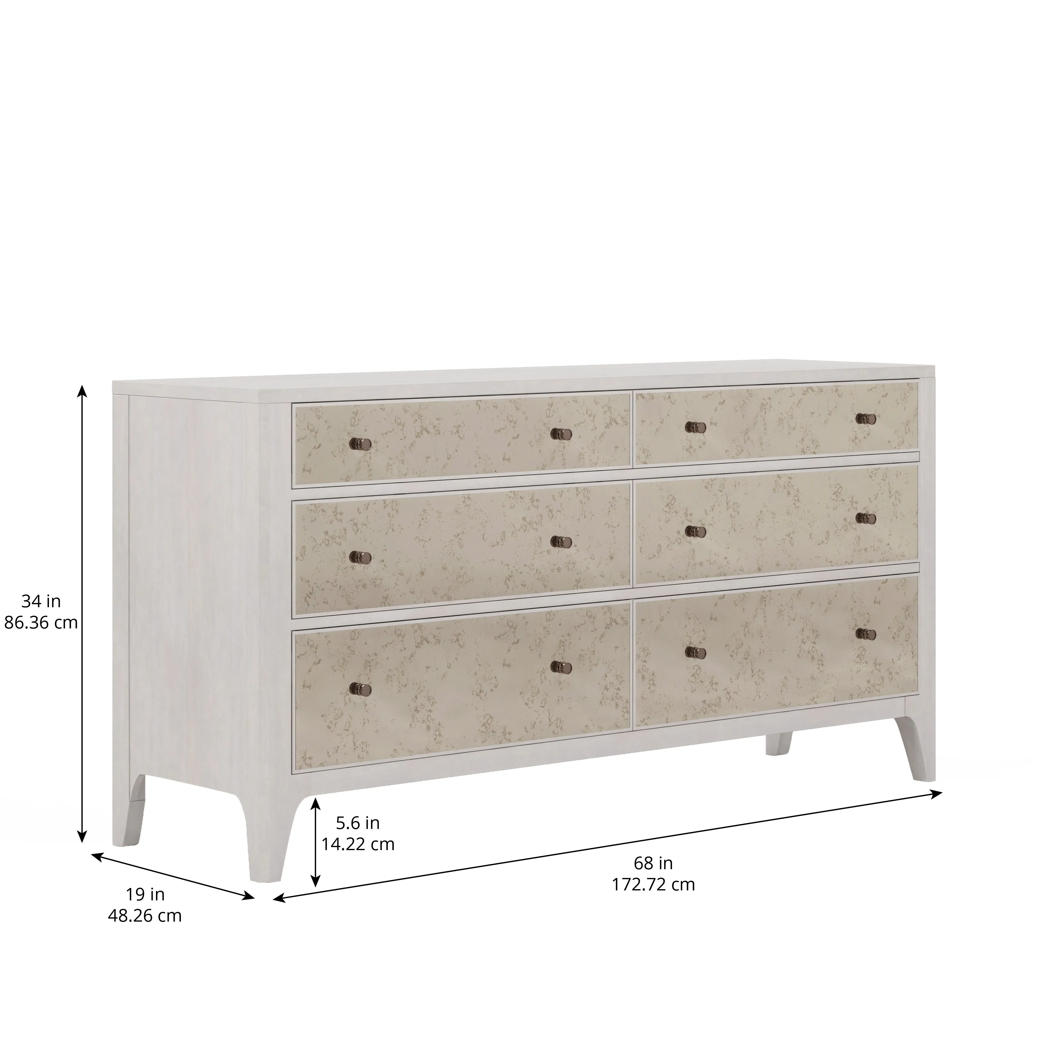 MEZZANINE Dove Grey Wood Dresser