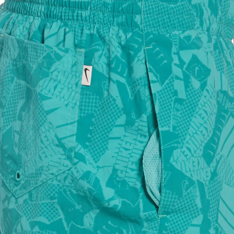 Nike - Men's Swim Collage Icon 5" Volley Short (Washed Teal)