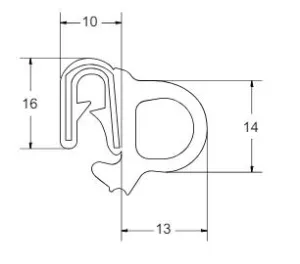 Pinchweld Black Med Side Seal - VMCN055