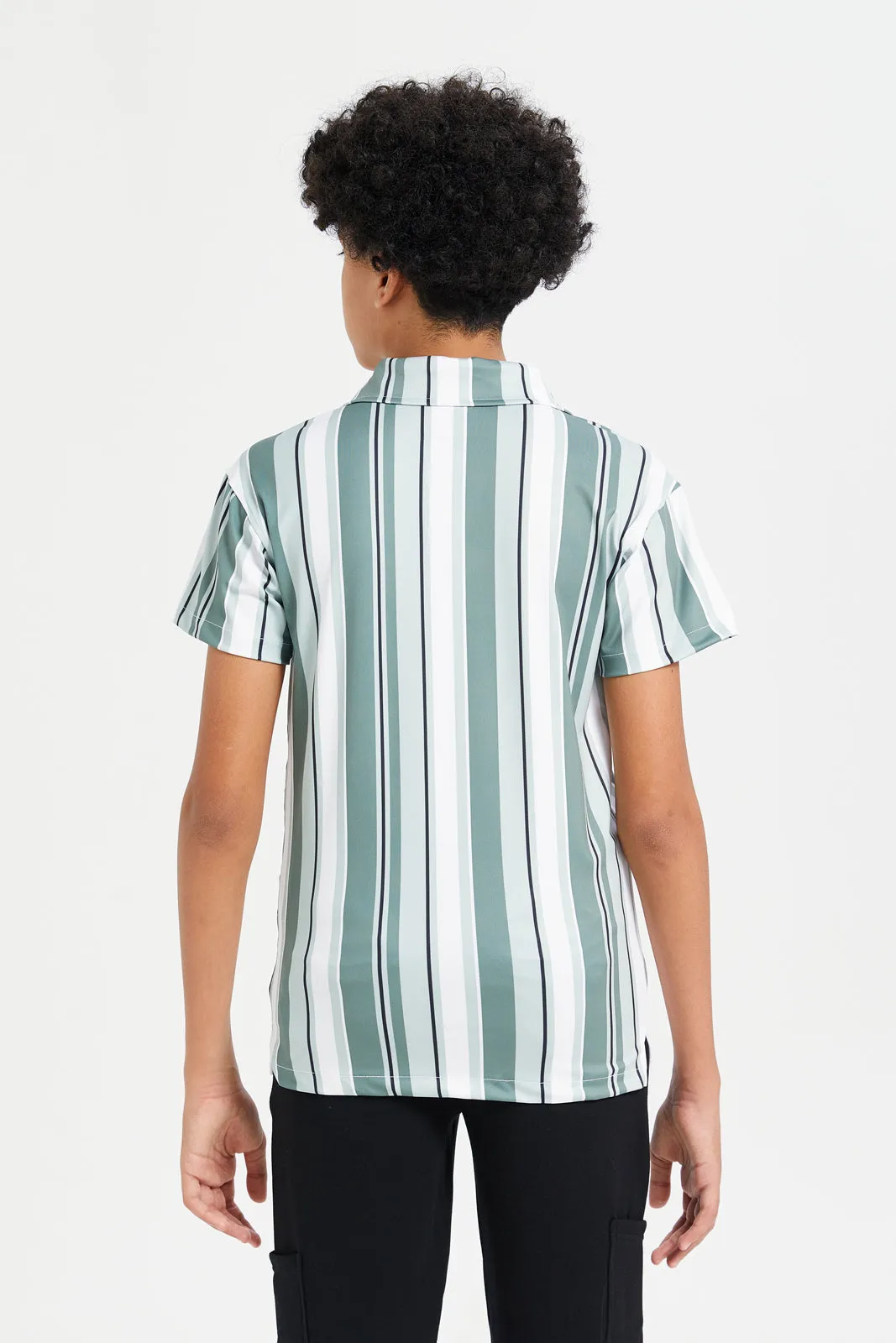 Senior Boys Assorted Striped Printed Shirt