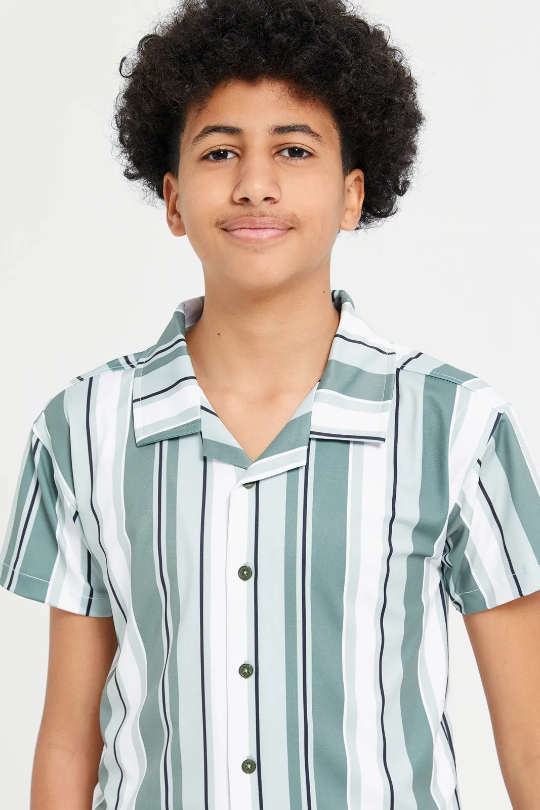 Senior Boys Assorted Striped Printed Shirt