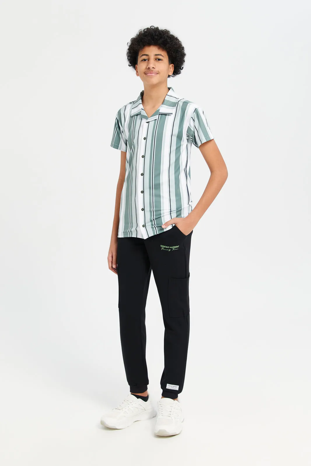 Senior Boys Assorted Striped Printed Shirt
