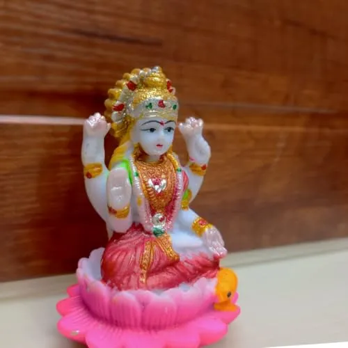 SINE Biz, Lakshmi Devi Idol Statue for Home Puja Goddess Laxmi Idols Showpiece for Temple Pooja Room (10 cm)
