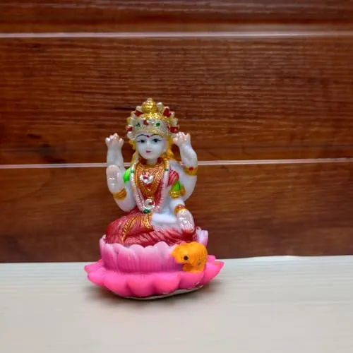 SINE Biz, Lakshmi Devi Idol Statue for Home Puja Goddess Laxmi Idols Showpiece for Temple Pooja Room (10 cm)