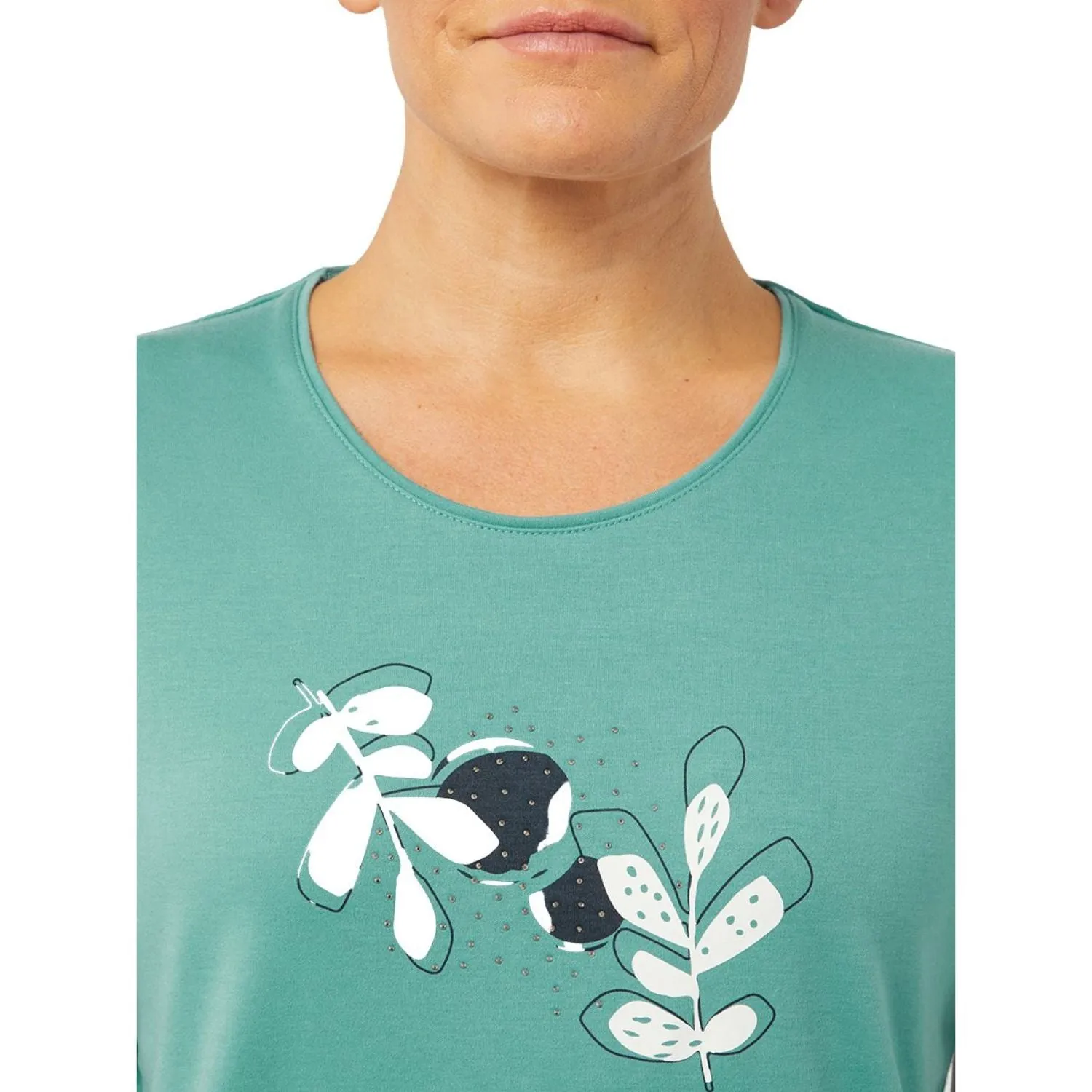 TIGI 18/20 Green Eco Leaf Placement Print Top