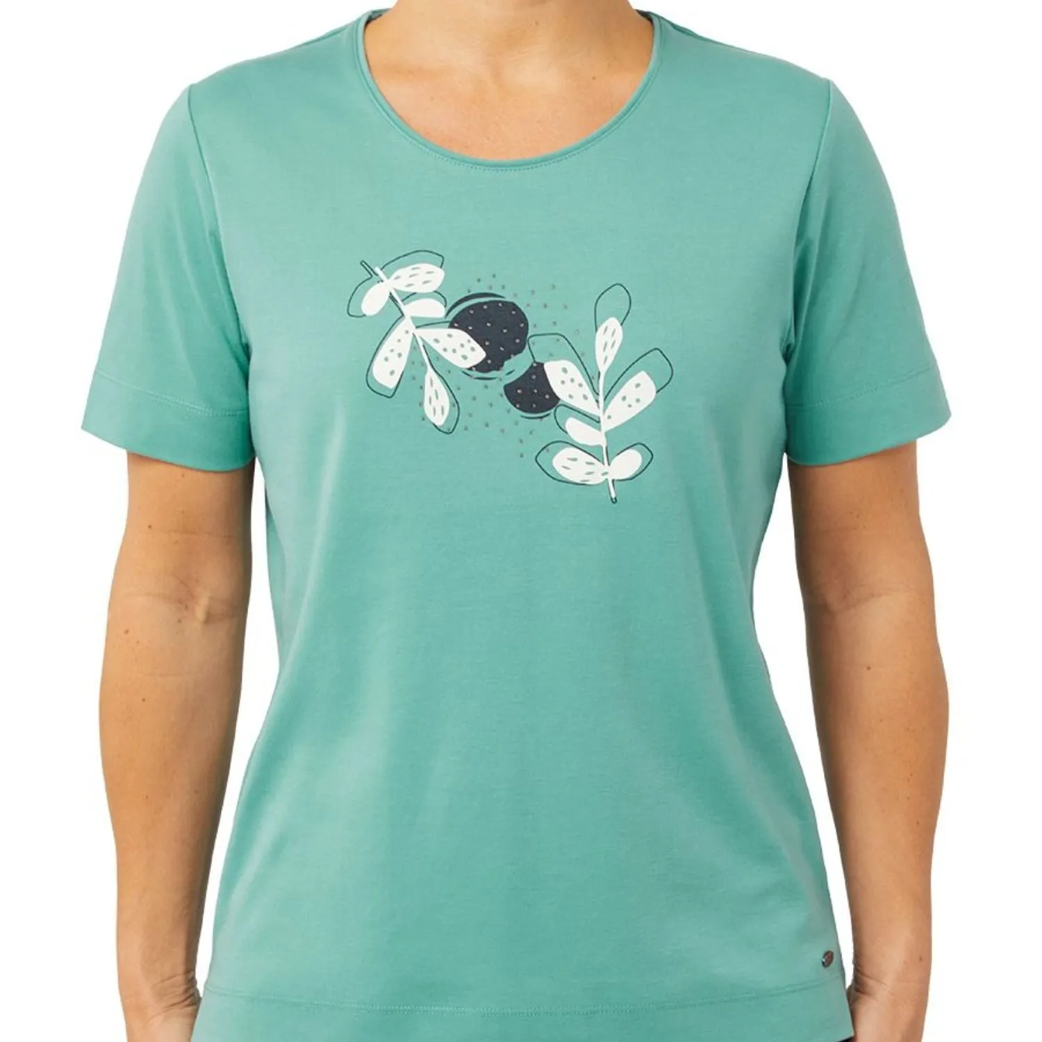 TIGI 18/20 Green Eco Leaf Placement Print Top