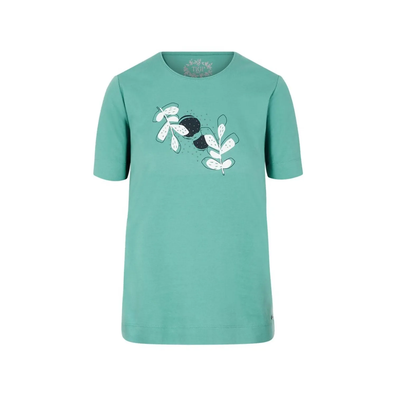 TIGI 18/20 Green Eco Leaf Placement Print Top