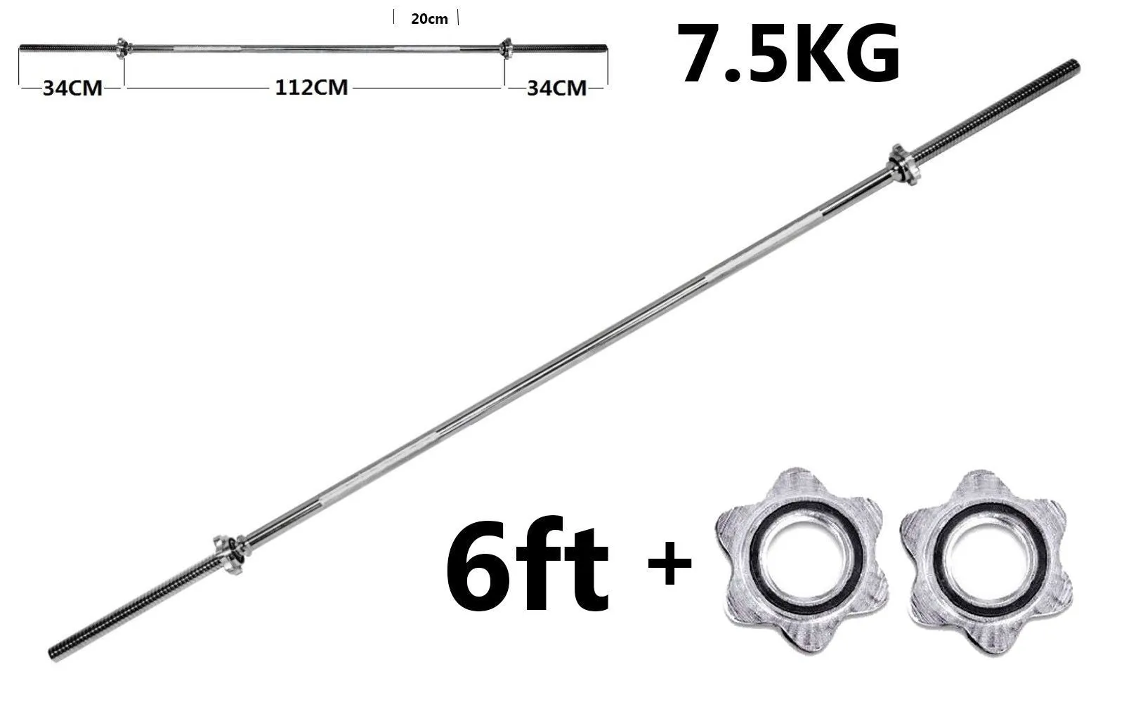 Tri-Grip 1 Inch Rubber Barbell Weight Plates Disc Barbell Set 52kg