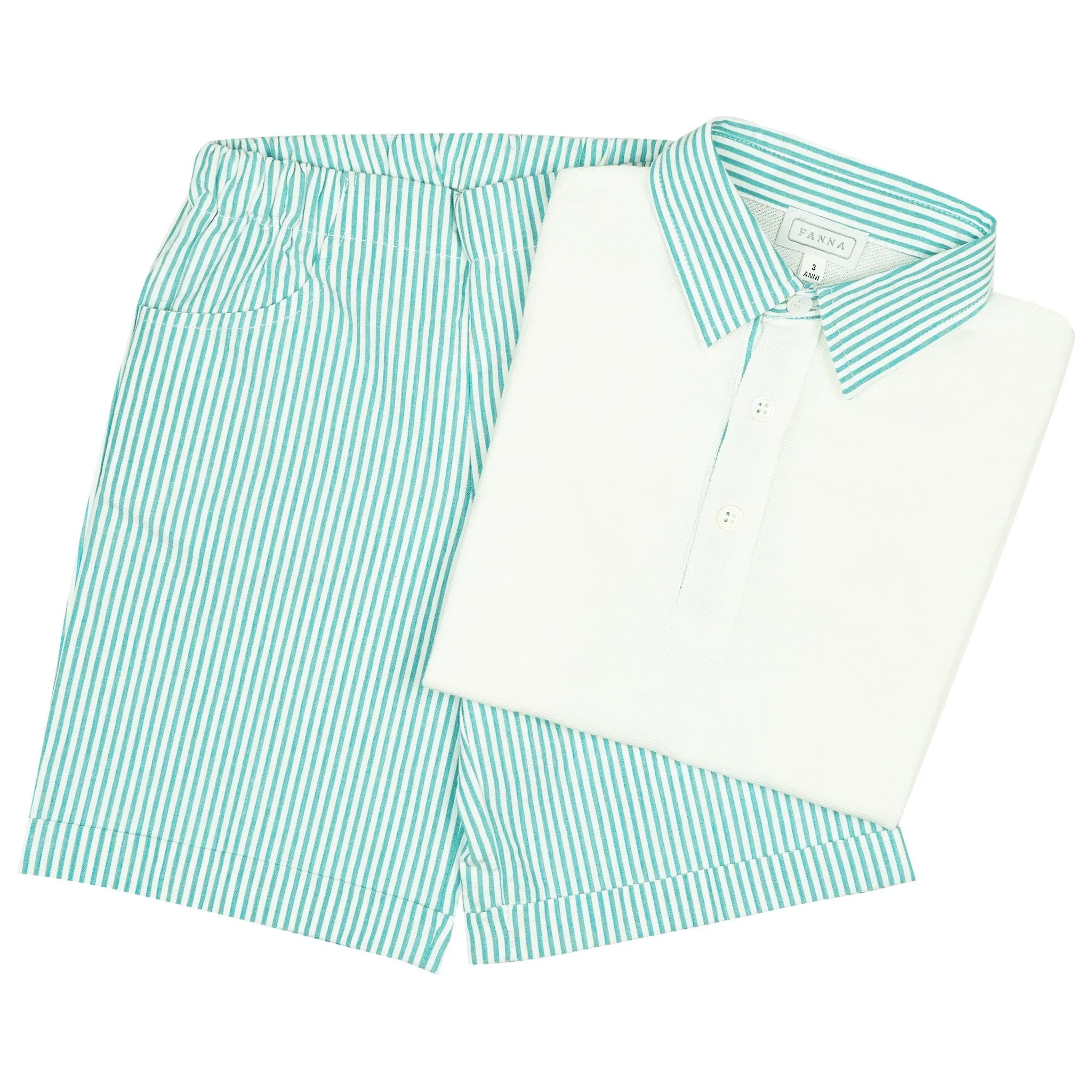 Valeria Short - Green Stripes