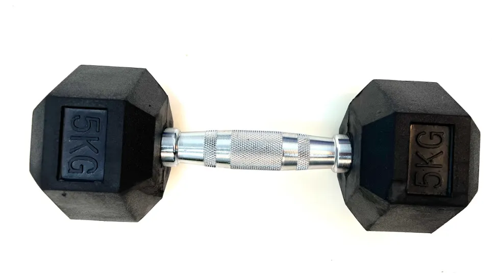 VEO Rubber Hex Dumbbell 5KG